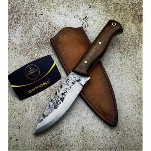 El Yapımı Dövme Çelik Bushcraft Av Kamp Bıçağı Kod:0673 - Çakıroğlu