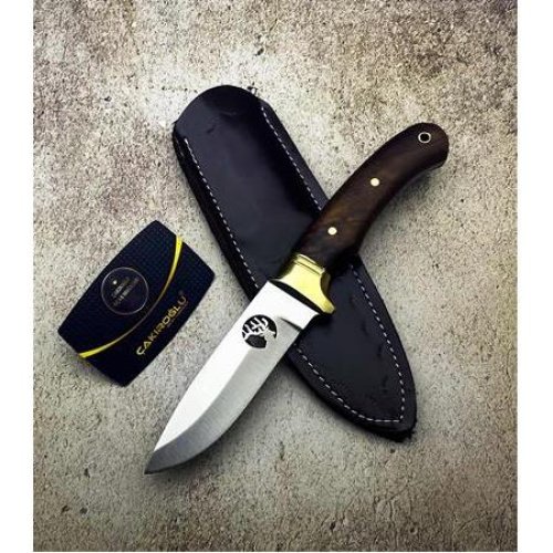 El Yapımı Yerli Üretim Geyik Motifli Bushcraft Avcı Av Kamp Bıçağı Kod:ckr0721 - Çakıroğlu