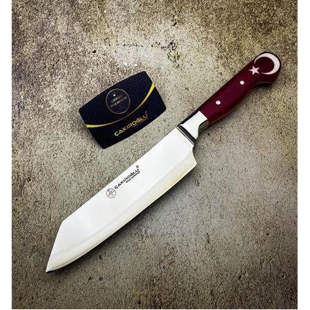 El Yapımı Özel Üretim Kiritsuke Ay Yıldızlı Çakıroğlu Profesyonel (chef) Şef Aşçı Bıçağı Kod:ckr365 - Çakıroğlu