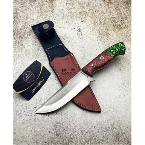 El Yapımı Özel Üretim N690 Böhler Çelik G.carta (cigarta) Kabzeli Avcı Av Kamp Bıçağı Kod:ckr507 - Çakıroğlu